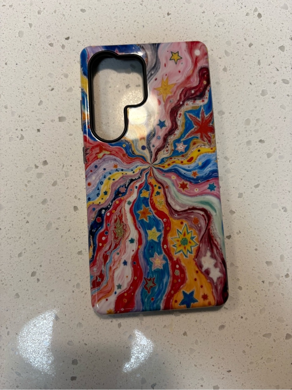 Colorful Swirl Star Pattern Phone Case - Samsung S25 Ultra Case
